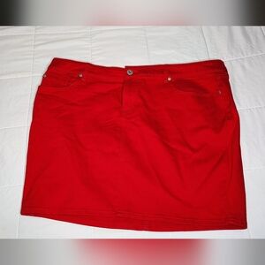 Torrid Bold Red Denim Skirt